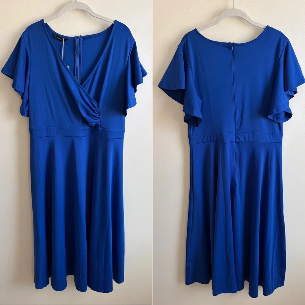 🍓$5 Pick!🍓 Elegant Flutter Sleeve V-Neck Midi Dress